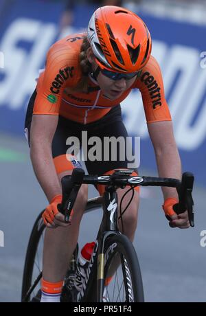 Innsbruck, Austria. Il 29 settembre 2018. Anna van der Breggen (Nederlandt) durante il 2018 strada UCI Campionati del mondo, le donne elite la gara su strada il 29 settembre 2018 a Innsbruck, Austria - Photo Laurent Lairys / DPPI Credito: Laurent Lairys/Agence Locevaphotos/Alamy Live News Foto Stock