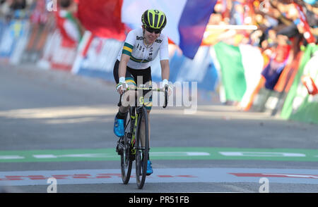 Innsbruck, Austria. Il 29 settembre 2018. Amanda Spratt (Australie) durante il 2018 strada UCI Campionati del mondo, le donne elite la gara su strada il 29 settembre 2018 a Innsbruck, Austria - Photo Laurent Lairys / DPPI Credito: Laurent Lairys/Agence Locevaphotos/Alamy Live News Foto Stock