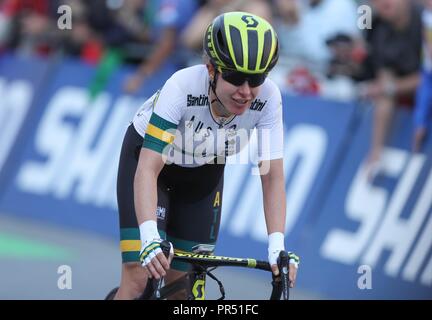 Innsbruck, Austria. Il 29 settembre 2018. Amanda Spratt (Australie) durante il 2018 strada UCI Campionati del mondo, le donne elite la gara su strada il 29 settembre 2018 a Innsbruck, Austria - Photo Laurent Lairys / DPPI Credito: Laurent Lairys/Agence Locevaphotos/Alamy Live News Foto Stock