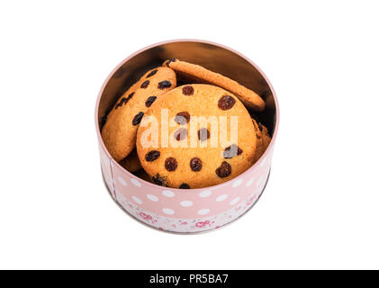 Scatola con una deliziosa casa cookie. Close-up. Foto Stock