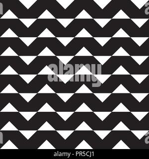 Abstract Arabesque recinzione ipnotico a zig-zag prospettiva orizzontale nero su sfondo trasparente Illustrazione Vettoriale