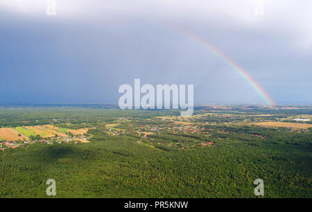 Rainbow visto dall'aria Foto Stock