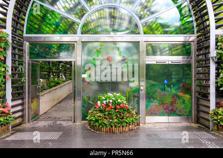 Hong Kong - Luglio 02, 2018: Hong Kong, giardini zoologici e orti botanici Green House Foto Stock