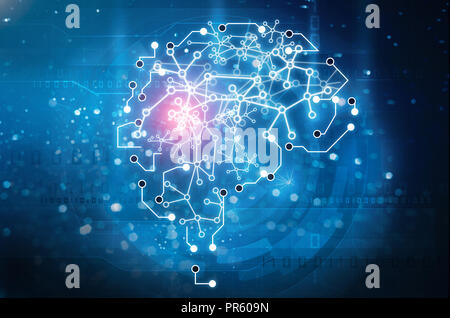 Intelligenza artificiale cervello Foto Stock