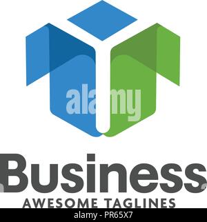 Creative vettore astratto logo casella,Package e la sorpresa di simbolo o icona. Unico logotipo per la consegna del modello di progettazione Illustrazione Vettoriale