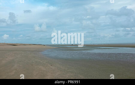 La spiaggia di camber sands, campanatura, nei pressi di segale, East Sussex Foto Stock