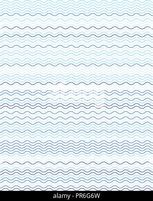 Seamless linee ondulate semplice pattern, abstract sfondo geometrica Foto Stock