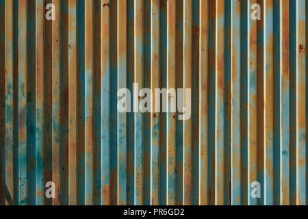 Metallo vintage texture di sfondo - vecchio muro arrugginito Foto Stock