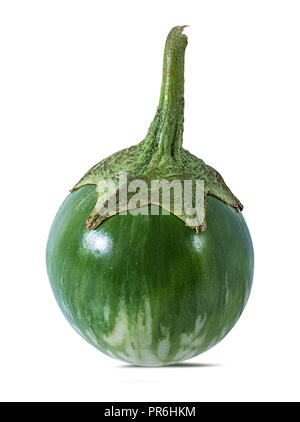 Melanzane tailandesi Kermit, o Lao verde-striped melanzane isolato Foto Stock