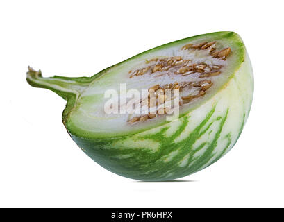 Melanzane tailandesi Kermit, o Lao verde-striped melanzane isolato Foto Stock