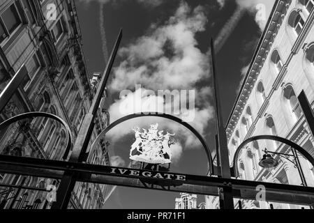 Il fondo di Ivegate, Bradford, West Yorkshire, Inghilterra, Regno Unito Foto Stock