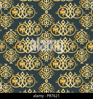 Medio Oriente pattern d'Oro Illustrazione Vettoriale