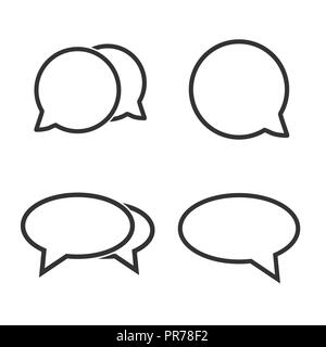 Icona Chat. Fumetti icona. Segno del messaggio. Illustrazione Vettoriale, design piatto. Illustrazione Vettoriale