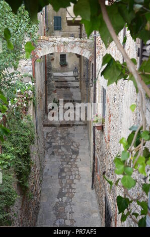 Panoramica città di Capalbio, Italia Foto Stock