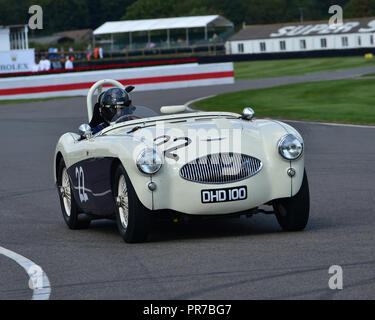 Karsten Le Blanc, Austin Healey 100S, Freddie Marzo Memorial Trophy, auto sportive, 1952 al 1955, Goodwood 2018, settembre 2018, Automobiles, ca Foto Stock