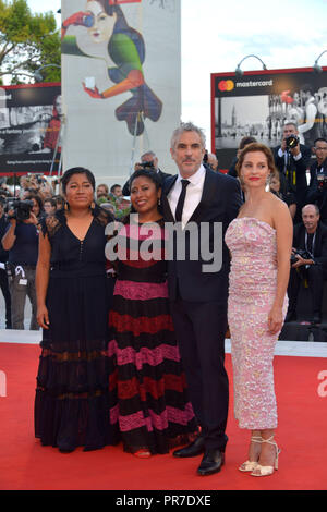 Settantacinquesimo Venice International Film Festival - Roma "Roma" - Premiere con: Nancy Garcia, Marina de Tavira, Alfonso Cuaron, Yalitza Aparicio dove: Venezia, Italia Quando: 30 Ago 2018 Credit: IPA/WENN.com * * disponibile solo per la pubblicazione in UK, USA, Germania, Austria, Svizzera** Foto Stock