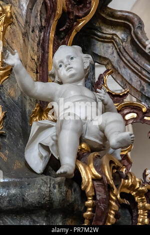 Maria im sabbia la chiesa del pellegrinaggio nel villaggio di Franconia di Dettelbach, Germania Foto Stock