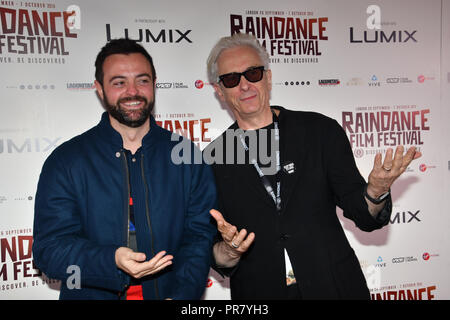 Londra, Regno Unito. 29 settembre 2018. Direttore Gustavo Sanchez - io odio New York e Elliot Grove frequentare la Premiere mondiale del Team Khan - Raindance Film Festival 2018 a Vue Cinema - Piccadilly, Londra, Regno Unito. 29 settembre 2018. Credito: Picture Capital/Alamy Live News Foto Stock