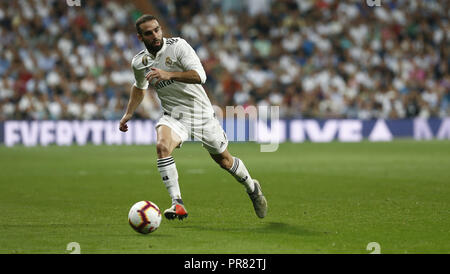 Madrid, Madrid, Spagna. 29Sep, 2018. Carvajal (Real Madrid) durante la Liga match tra il Real Madrid e il Club Atletico de Madrid a Estadio Santiago Bernabéu di Madrid in Spagna. Credito: Manu Reino/SOPA Immagini/ZUMA filo/Alamy Live News Foto Stock