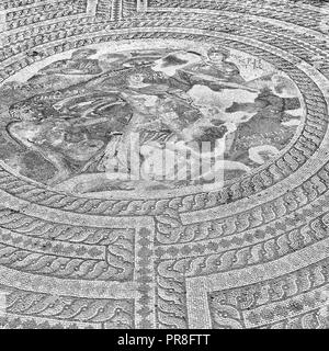 In paphos Cipro il vecchio nel mosaico romano antico rovina l antica civiltà Foto Stock