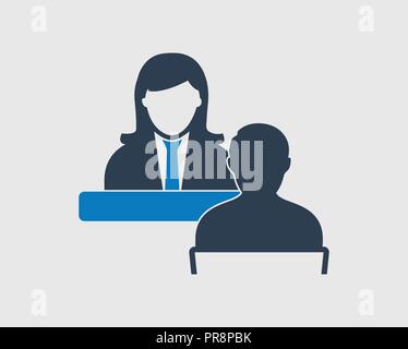 Servizio clienti icona su sfondo grigio. Illustrazione Vettoriale