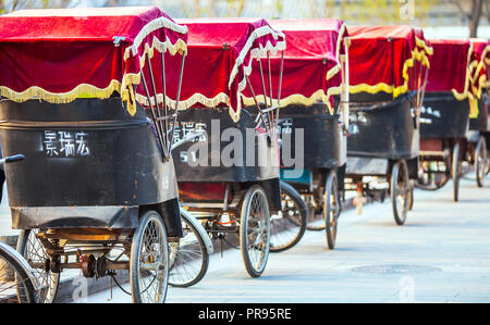 In rickshaw a Beijing in Cina il 28 marzo 2017 Foto Stock