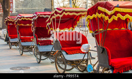 In rickshaw a Beijing in Cina il 28 marzo 2017 Foto Stock