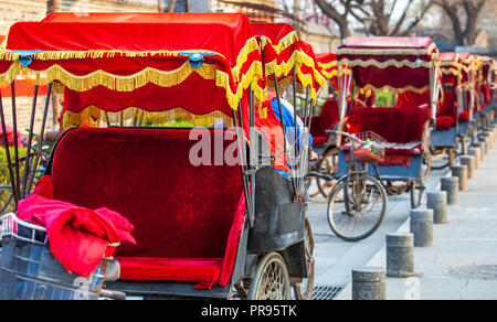 In rickshaw a Beijing in Cina il 28 marzo 2017 Foto Stock