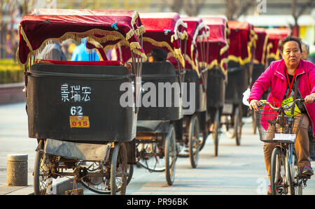 In rickshaw a Beijing in Cina il 28 marzo 2017 Foto Stock