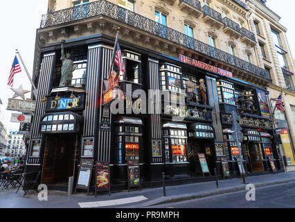 Il ristorante famoso sogno americano, nei pressi del quartiere dell'Opera, Paris, Francia. Foto Stock