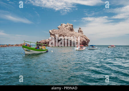 Vacanze estive nella Baja, Isola di Espiritu Santo, La Paz Baja California Sur. Messico Foto Stock