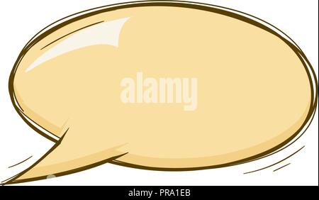 Discorso bolla. Il beige doodle Illustrazione Vettoriale