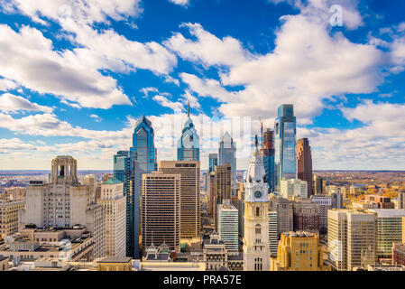 Philadelphia, Pennsylvania, USA downtown skyline della città Foto Stock