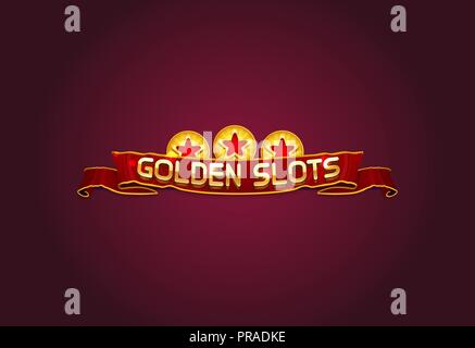 Golden illustrazione dello slot Illustrazione Vettoriale