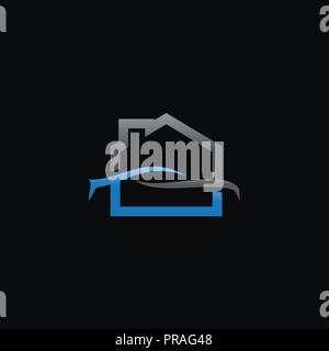 Creative Home Logo auto concept design dei modelli Illustrazione Vettoriale