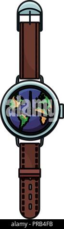 Orologio mondiale concept Illustrazione Vettoriale