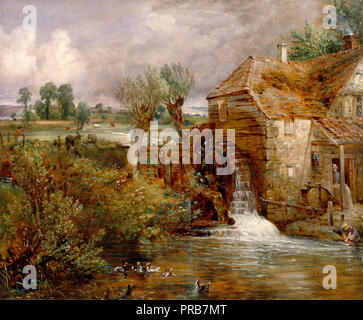 John Constable, Parham Mill, Gillingham, circa 1826 olio su tela, Yale Center per British Art di New Haven, Stati Uniti d'America. Foto Stock