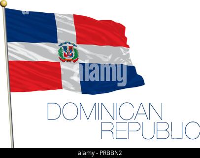Bandiera della Repubblica dominicana, illustrazione vettoriale Illustrazione Vettoriale