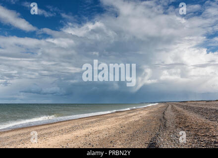 Vista del paesaggio del North Norfolk costa attorno Cley, Weybourne e Sheringham. Foto Stock