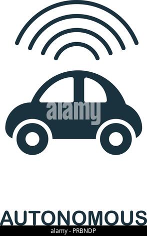 Icona di autonoma. Semplice design di stile dall'industria 4.0 raccolta. UX e UI. Pixel premium perfetta icona autonome. Per il web design, app e la stampa Illustrazione Vettoriale