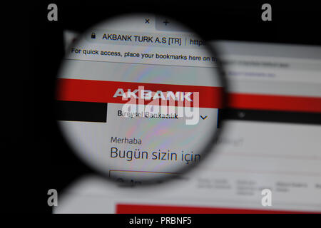 Il sito web AKbank Foto Stock