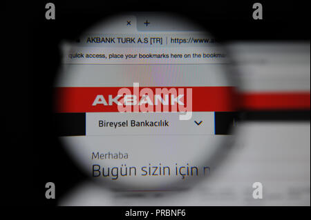 Il sito web AKbank Foto Stock