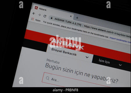 Il sito web AKbank Foto Stock