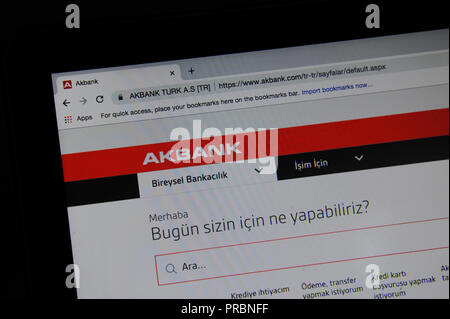 Il sito web AKbank Foto Stock