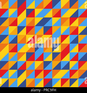 Geometrica astratta seamless pattern con triangoli. Decorative sfondo colorato Foto Stock