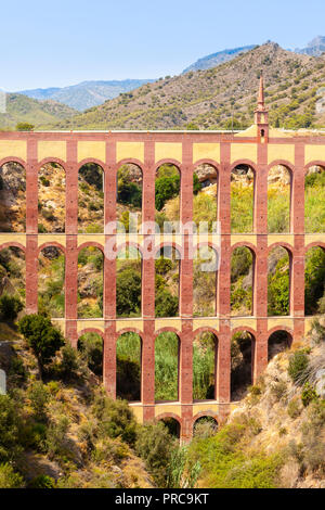 El Acueducto del Águila, Puente del Aguila, secolo XIX aquaduct, maro, malaga, Spagna Foto Stock