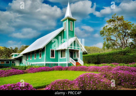 Keola Mauloa Chiesa. Il Waimea, Hawaii, la Big Island Foto Stock