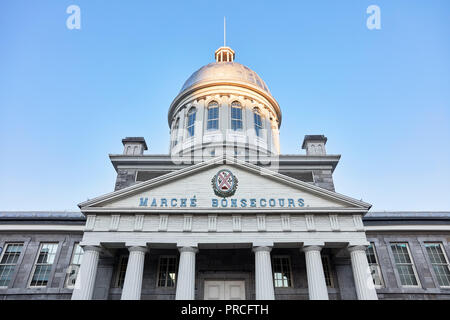 Mercato di Bonsecours Marche Bonsecours nella vecchia Montreal, Quebec, Canada. Foto Stock