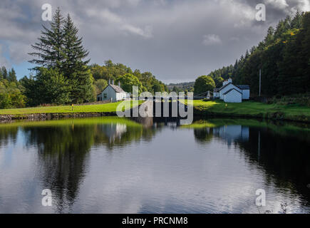 Il Crinan Canal a Dunardry in Argyll and Bute Scozia Scotland Foto Stock