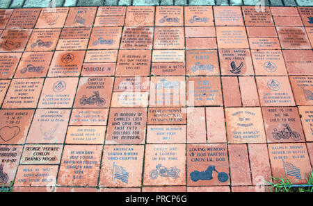 Diminuite i motociclisti Memorial in Hopedale, Ohio Foto Stock